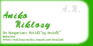 aniko miklosy business card